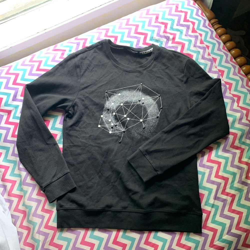 Black constellation long sleeve t-shirt